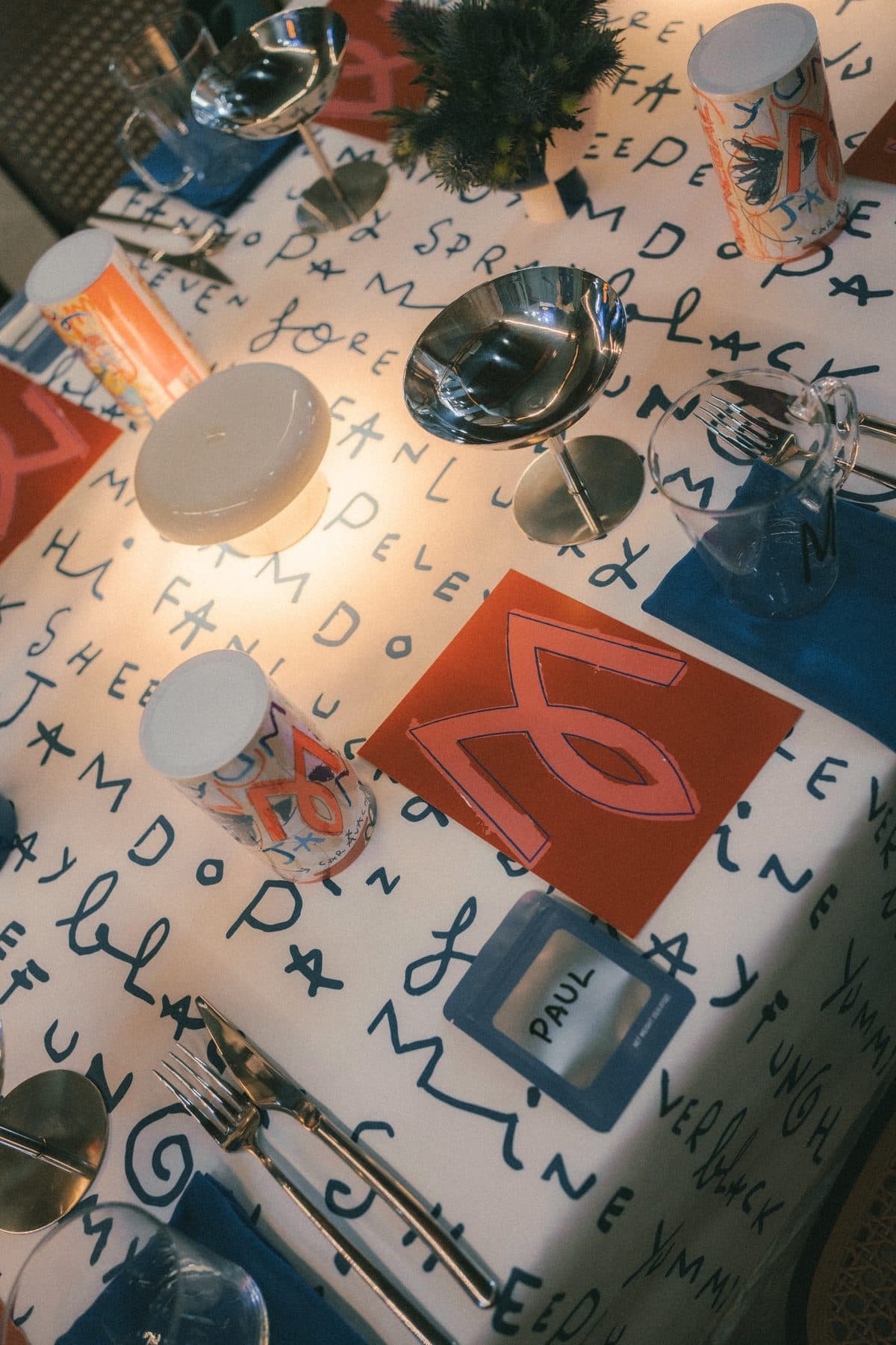 A table set up for a workshop.